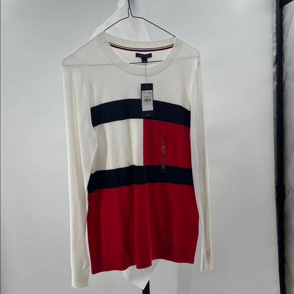 Tommy Hilfiger Red and White Sweater - Picture 1 of 4